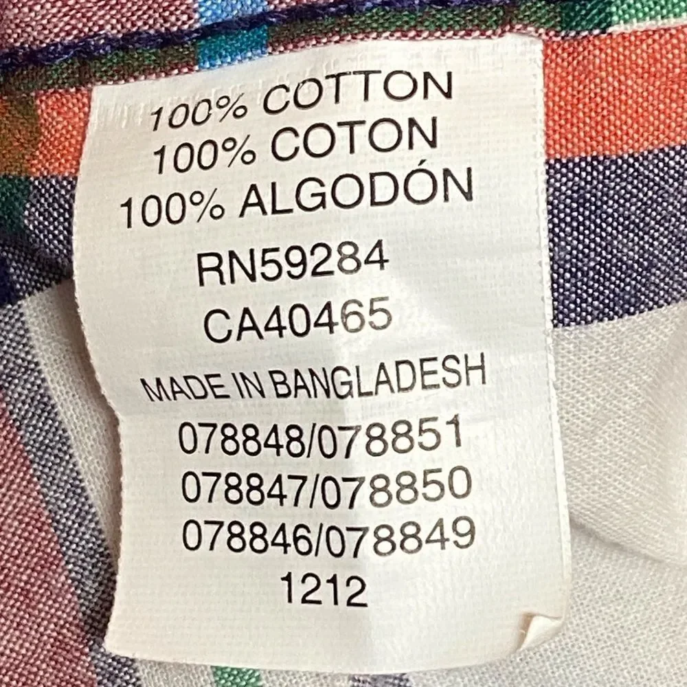 Place Kids Red and Blue Plaid Button Down Shirt Size M 5/8